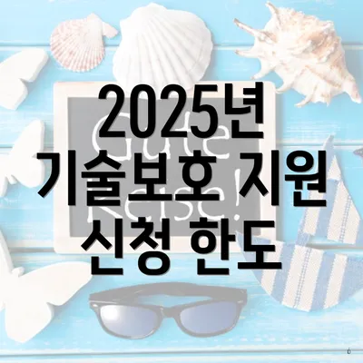 2025년 기술보호 지원 신청 한도