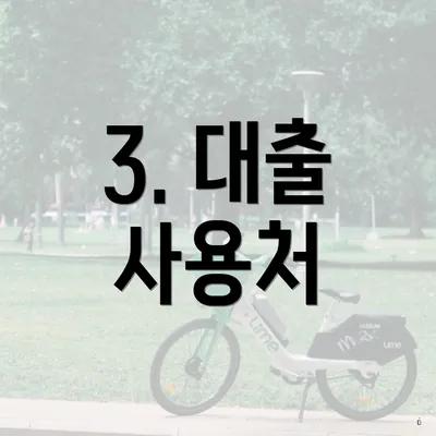 3. 대출 사용처