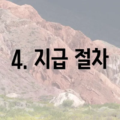 4. 지급 절차