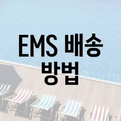 EMS 배송 방법