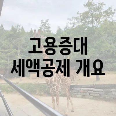 고용증대 세액공제 개요