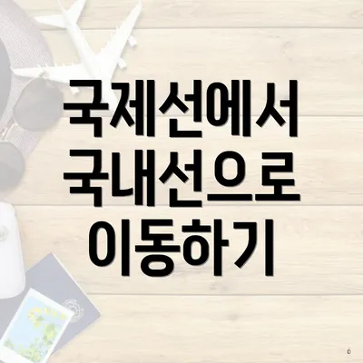 국제선에서 국내선으로 이동하기