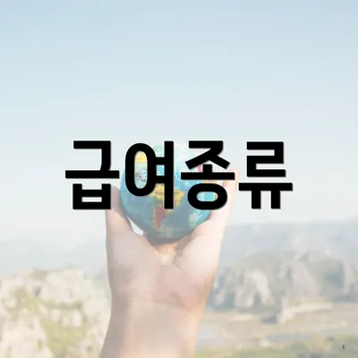 급여종류