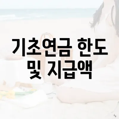 기초연금 한도 및 지급액