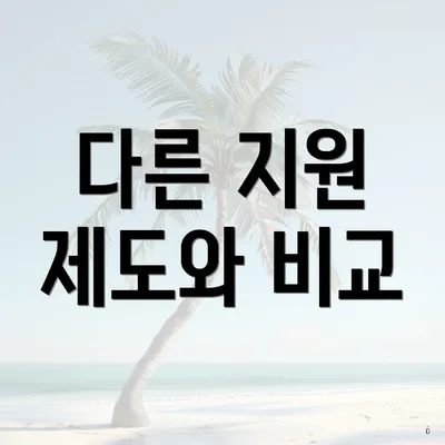 다른 지원 제도와 비교