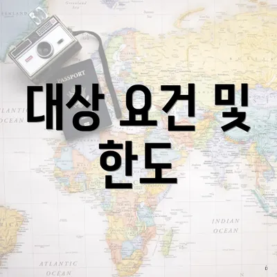 대상 요건 및 한도
