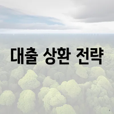 대출 상환 전략