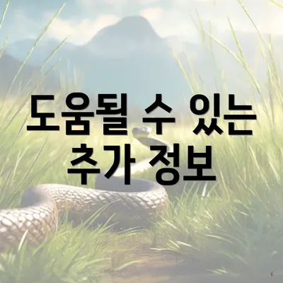 도움될 수 있는 추가 정보