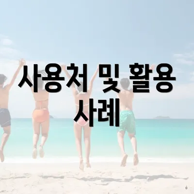 사용처 및 활용 사례