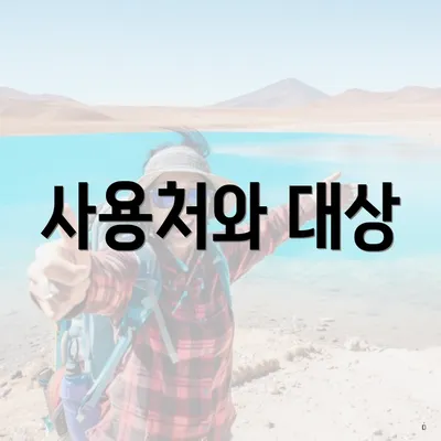 사용처와 대상