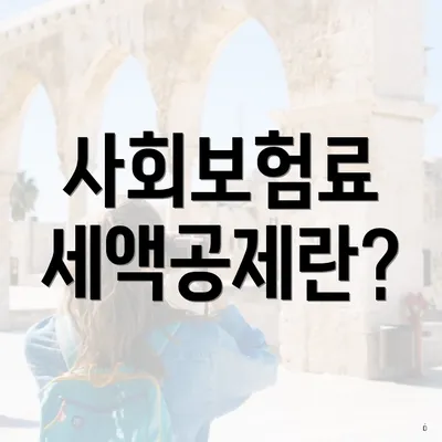 사회보험료 세액공제란?