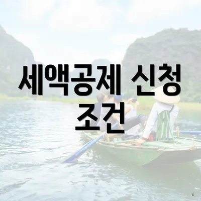 세액공제 신청 조건
