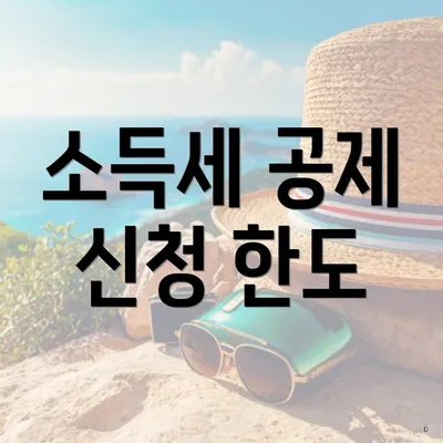 소득세 공제 신청 한도