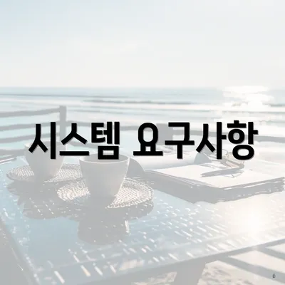 시스템 요구사항