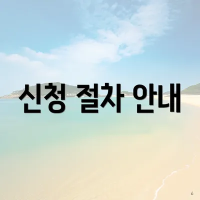 신청 절차 안내