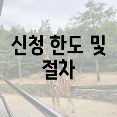 신청 한도 및 절차