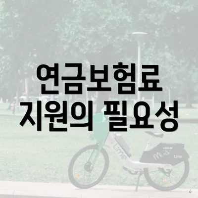 연금보험료 지원의 필요성
