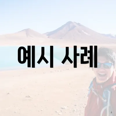 예시 사례