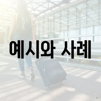 예시와 사례