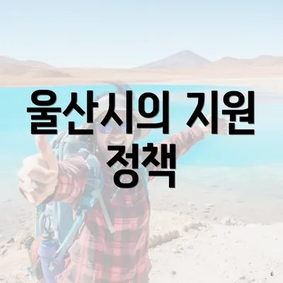 울산시의 지원 정책