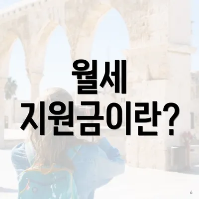 월세 지원금이란?