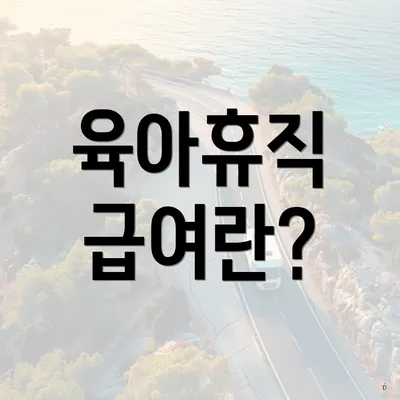 육아휴직 급여란?