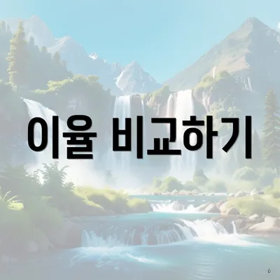 이율 비교하기