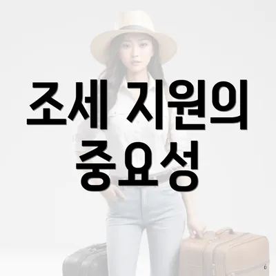 조세 지원의 중요성