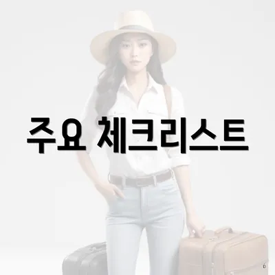 주요 체크리스트