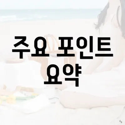 주요 포인트 요약