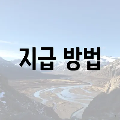지급 방법