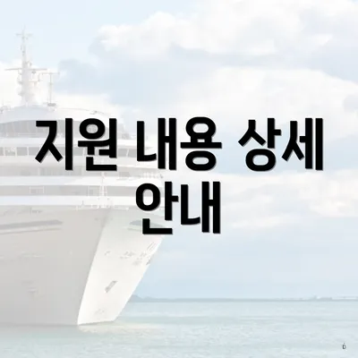 지원 내용 상세 안내