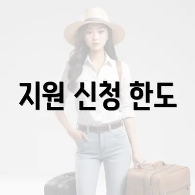 지원 신청 한도