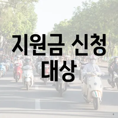 지원금 신청 대상