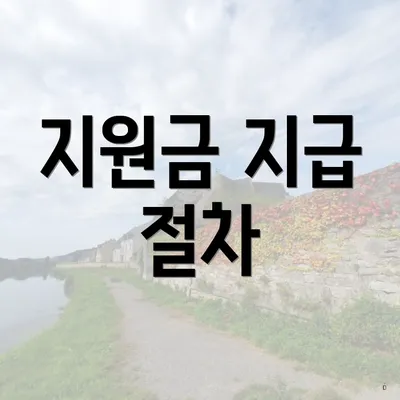지원금 지급 절차