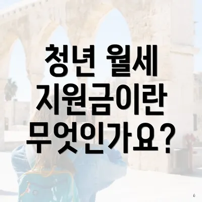 청년 월세 지원금이란 무엇인가요?