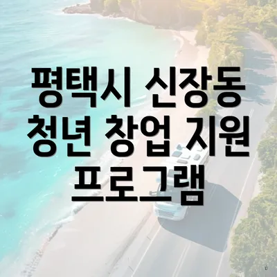 평택시 신장동 청년 창업 지원 프로그램