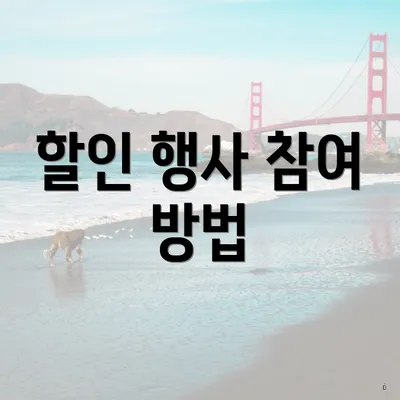 할인 행사 참여 방법