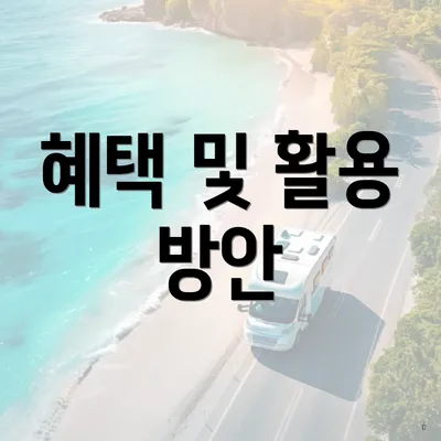 혜택 및 활용 방안